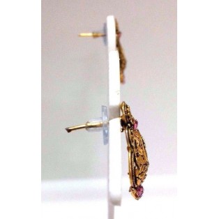 Golden Oxidized Women Earring Bali Jhumka Jhumki Jewelry PushBack Classy Gift 57